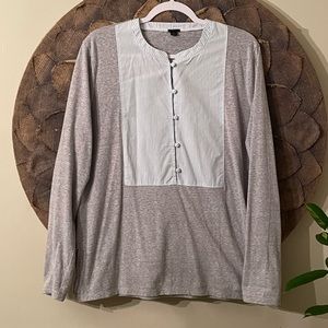J.Crew Woman’s Cotton Henley Long Sleeve Shirt